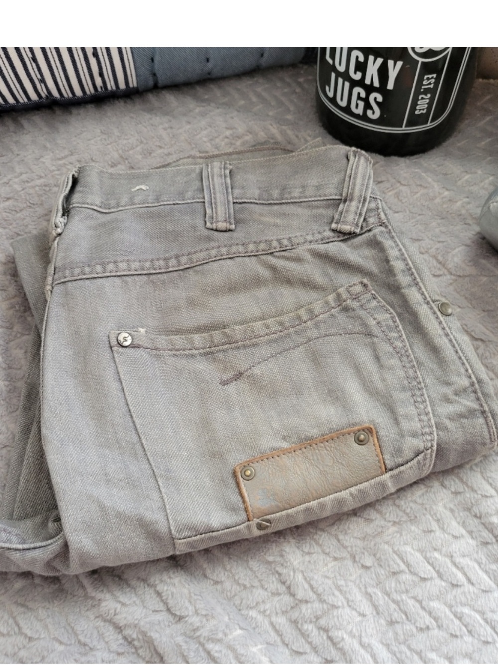 H&M x Sliq Slim Fit Low Rise 30x30 Light Gray Jeans EUC - Picture 6 of 6